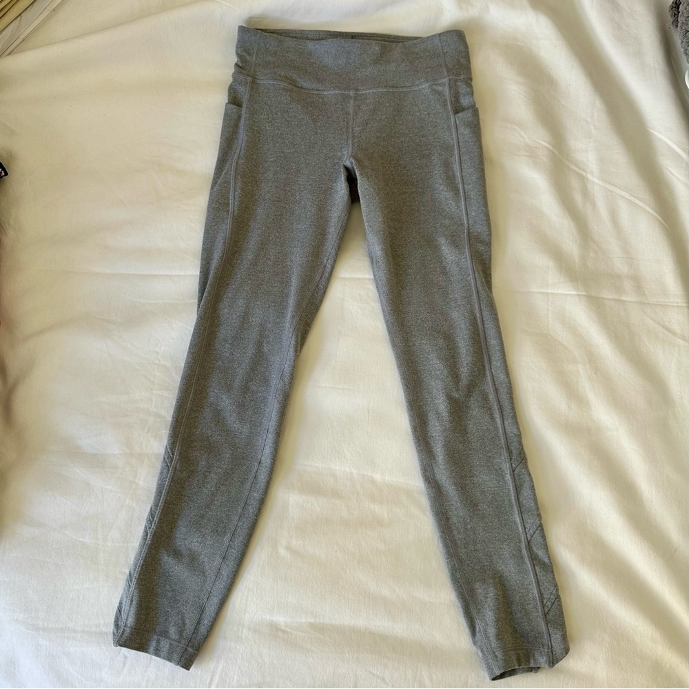 Athleta Girl Fold You So Tight Cobblestone Heather Gray Leggings Size: 12